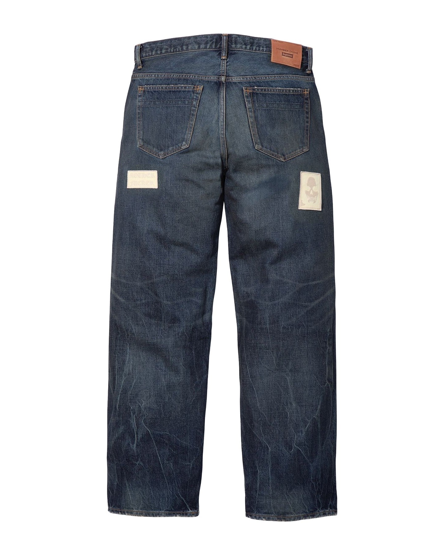 Supreme®/Number (N)ine® Patches Loose Fit Selvedge Jean view 3